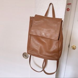 tignanello brown leather backpack